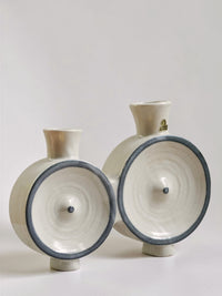 Thumbnail of Vintage Conjoined Double Wheel Ikebana Vase