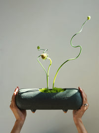 Thumbnail of Vintage Shigaraki Ware Log Form Ikebana Vessel