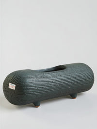 Thumbnail of Vintage Shigaraki Ware Log Form Ikebana Vessel