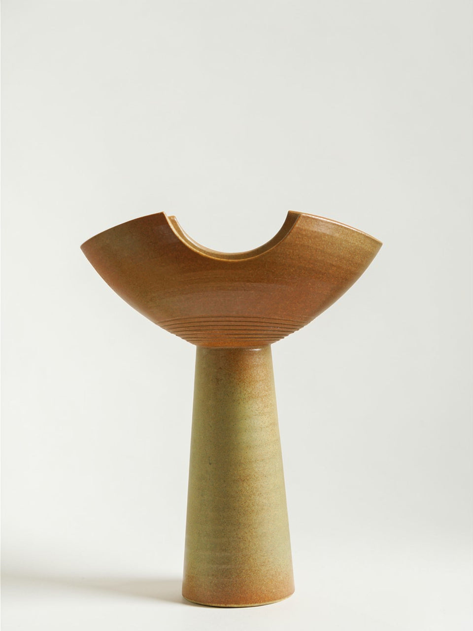 Vintage Suiban-Style Pedestal Ikebana Vessel