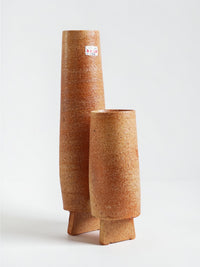 Thumbnail of Vintage Shigaraki Handmade Conjoined Totem Bud Vases