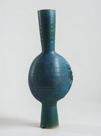 Thumbnail of Vintage Japanese Tall Blue Studio Pottery Vase