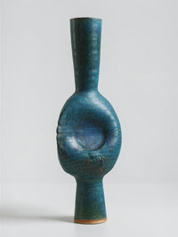 Thumbnail of Vintage Japanese Tall Blue Studio Pottery Vase