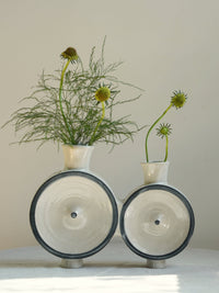 Thumbnail of Vintage Conjoined Double Wheel Ikebana Vase